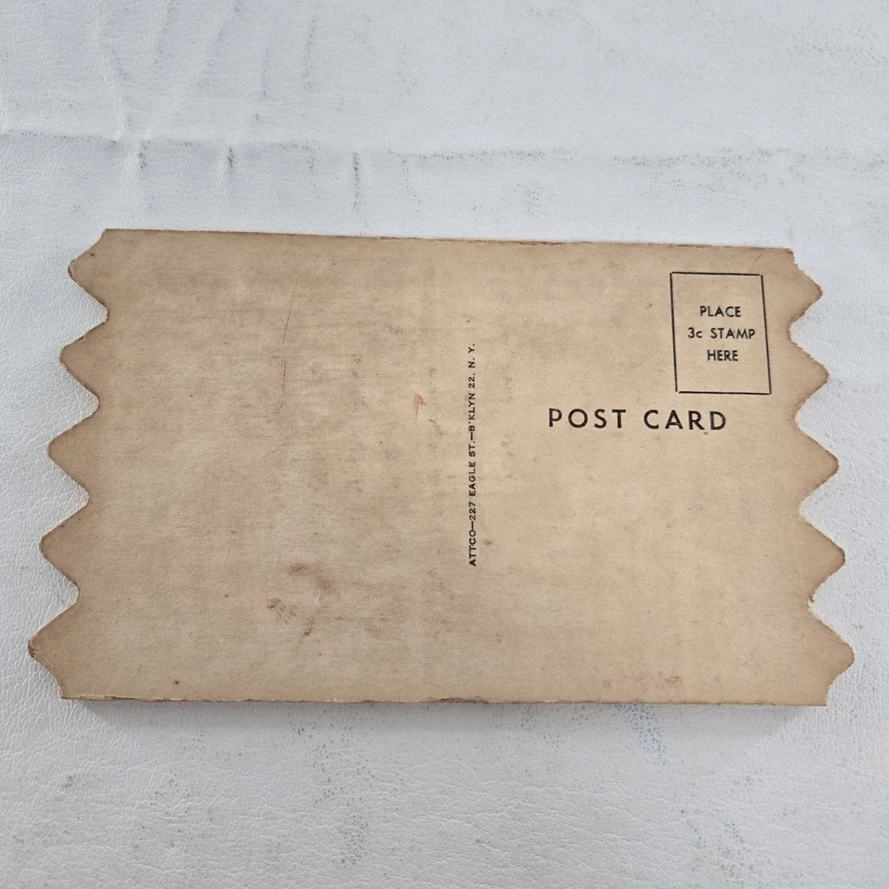 Happy New Year Wood Postcard New ATTCO-227 Holiday 3x5in.